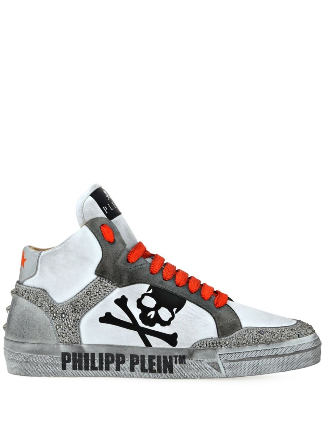 

Philipp Plein высокие кеды Strass Retrokickz TM, белый
