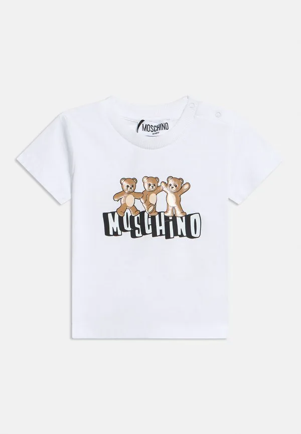 Футболка унисекс с принтом "дополнение к малышу" Moschino, Bianco Ottico — фото 3