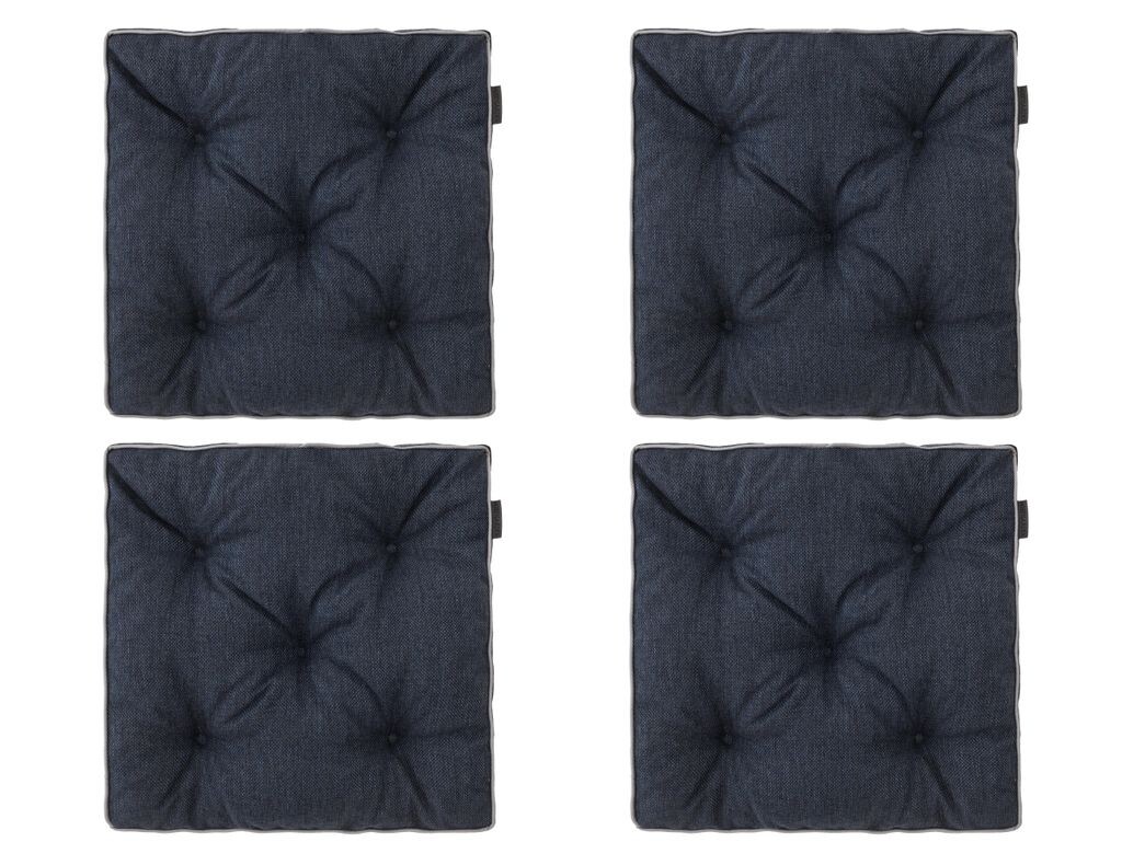 

PillowPrim Набор из 4 подушек на стул размером 40x40x10 см. Подушки для стула, скамьи и табурета. Мягкое сиденье с подушкой. Стул для столовой. Коричневый Инари. Stanislaw Jurga, черный