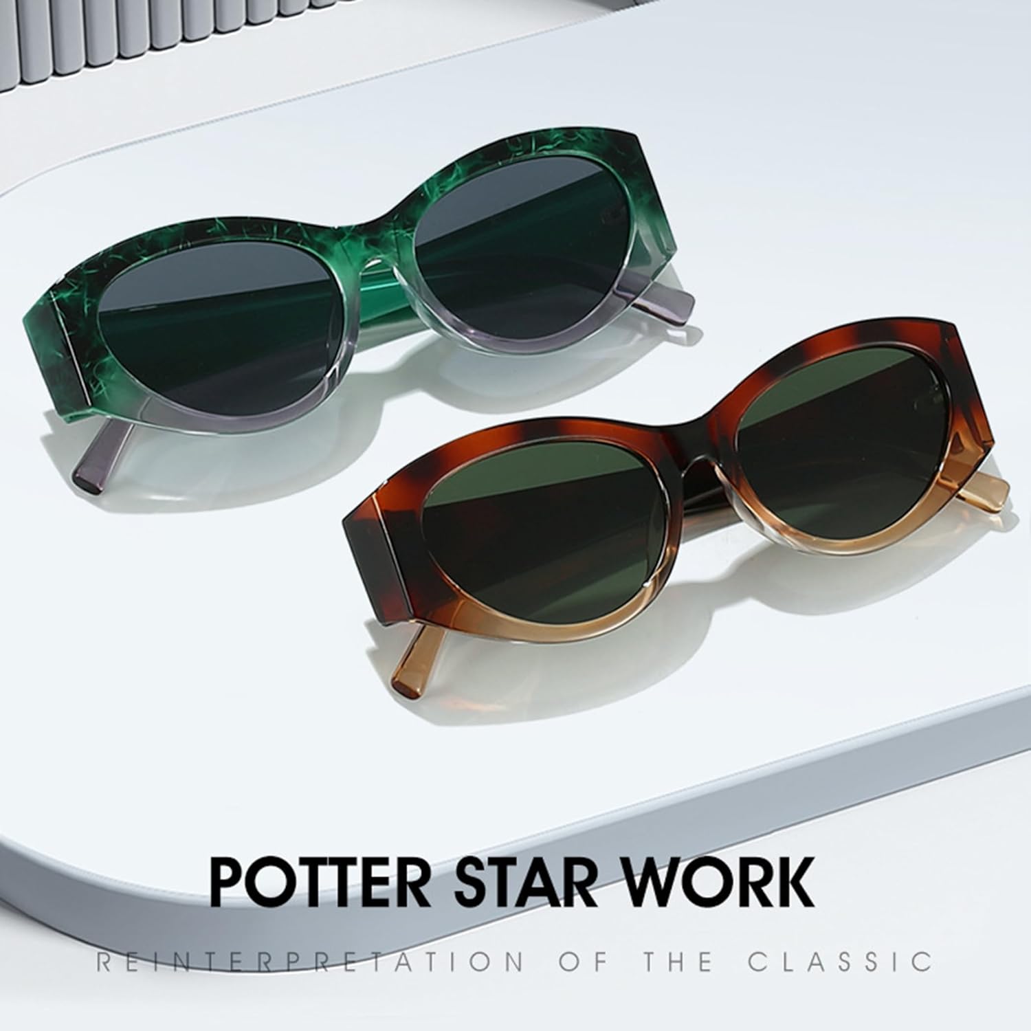 

bullabulling Винтажные солнцезащитные очки «кошачий глаз» 70-х годов, женские и мужские, классическая ретро стильная оправа, защита от ультрафиолета UV400, Demi/Tea Lens