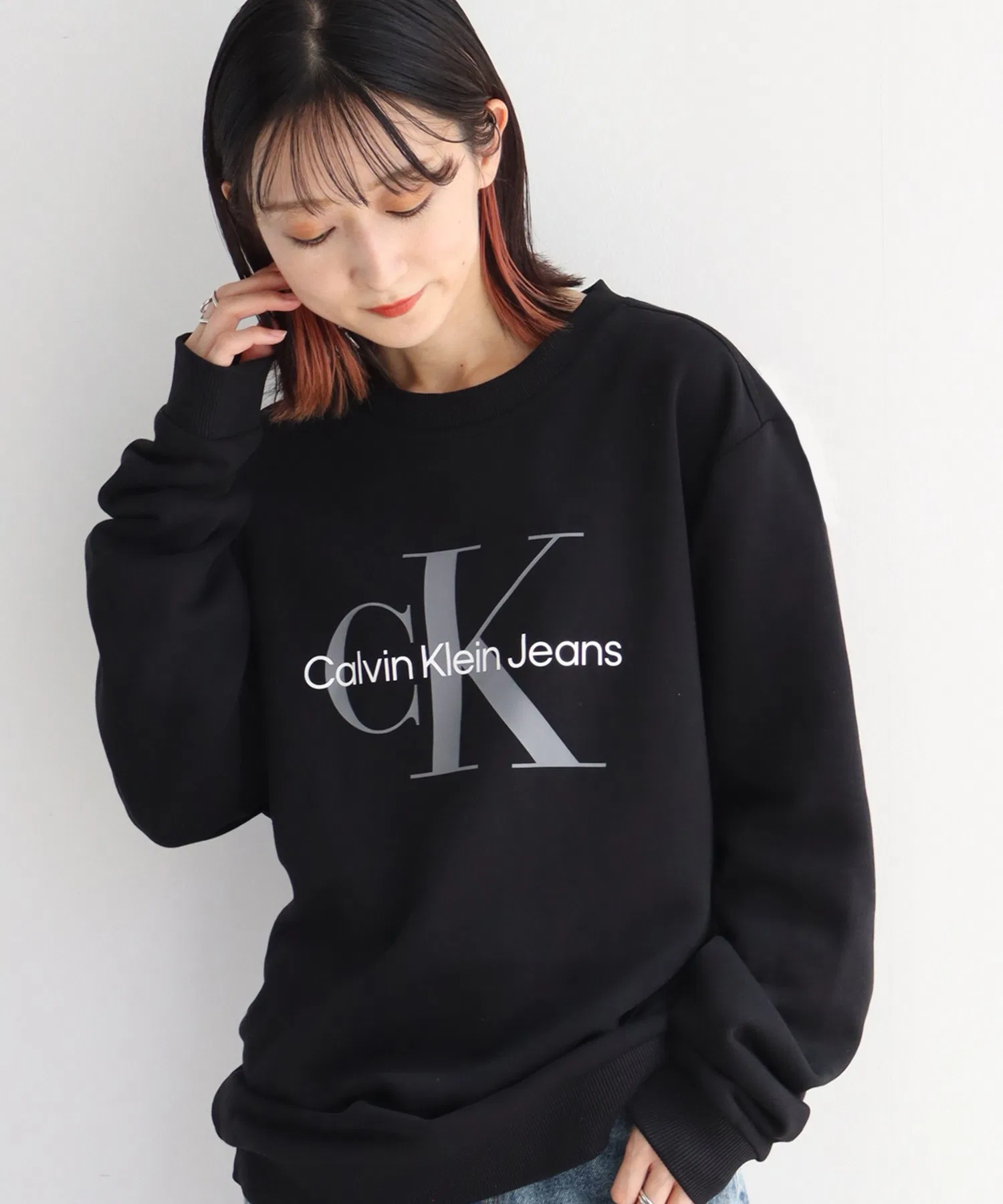 【Calvin Klein】 Толстовка с круглым вырезом и монограммой, украшенная логотипом Monogram / Толстовка с круглым вырезом — фото 3