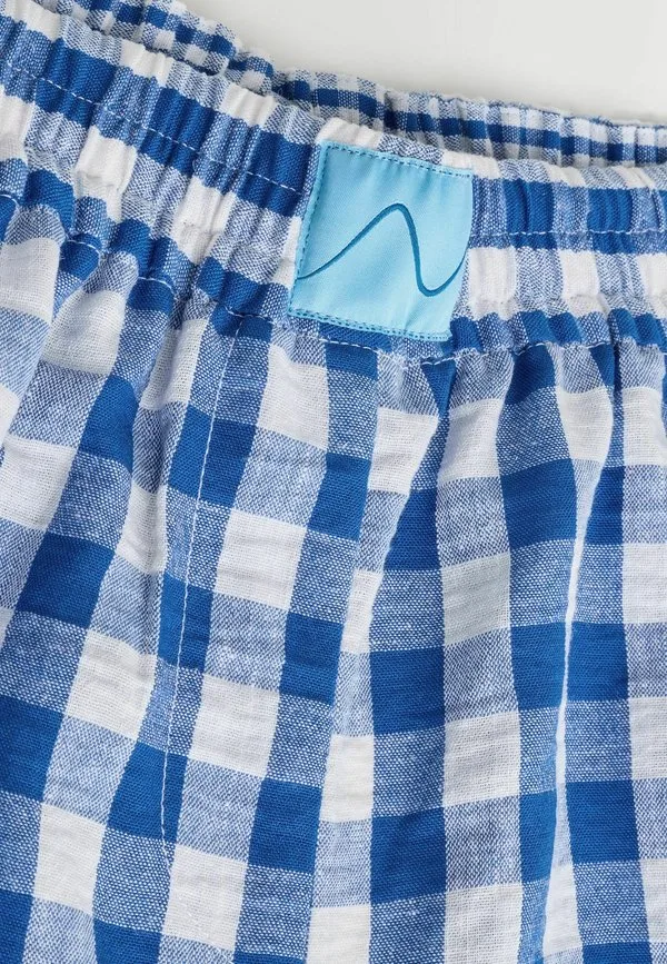 Боксеры-Шорты для беременных стандартного кроя с отложным поясом Next, Blue Gingham — фото 3