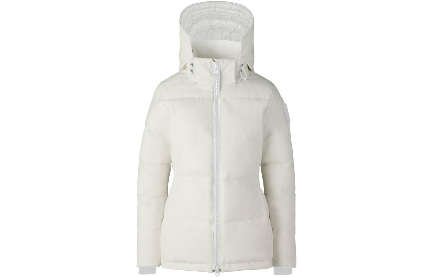 

Женский пуховик Canada Goose, бежево-серый
