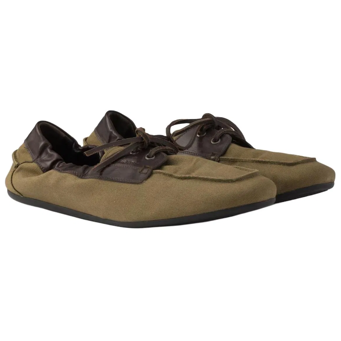 PRADA Shuffle Casual Leather Shoes Men's Forest Green — фото 4
