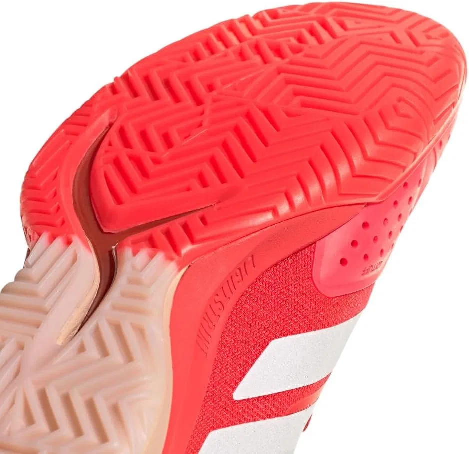 Кроссовки теннисные adidas Adizero Cybersonic 2, Lucid Red/Zero Metallic/Powder Coral — фото 2