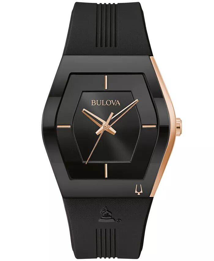 

Мужские часы Latin Grammy, черный силиконовый ремешок, 40,5 мм Bulova, черный