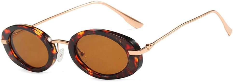 

Ретро-солнцезащитные очки овальной формы для женщин, модные солнцезащитные очки с градиентным переходом цвета, мужские солнцезащитные очки с защитой от УФ-излучения UV400 UJNHGQ, Leopard Tea