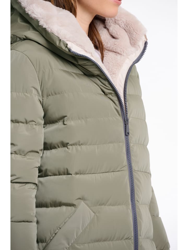 

Пальто Keilafur цвета хаки RINO&PELLE