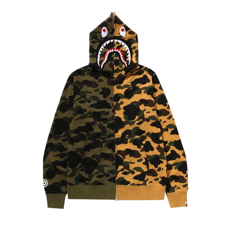 

Худи BAPE 1st Camo Separate Shark Full Zip Hoodie, Green