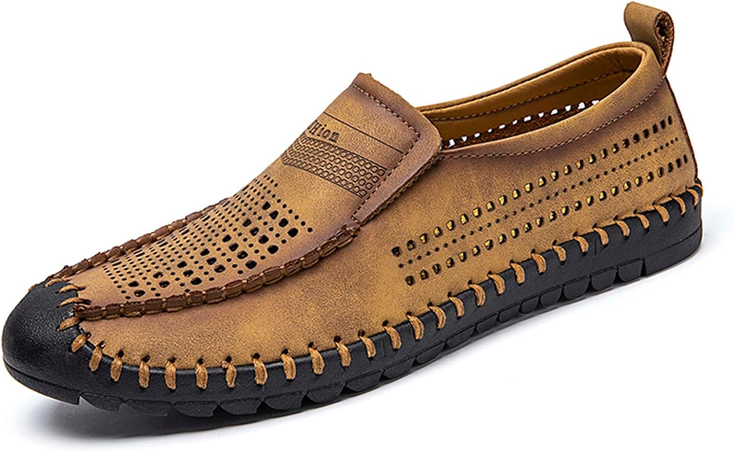

Мужские дышащие прогулочные туфли DZBAJRQM, удобные повседневные кожаные туфли, легкие лоферы, ретро-деловые офисные туфли, вырезанные кожаные повседневные туфли, походные и водительские туфли, коричневый