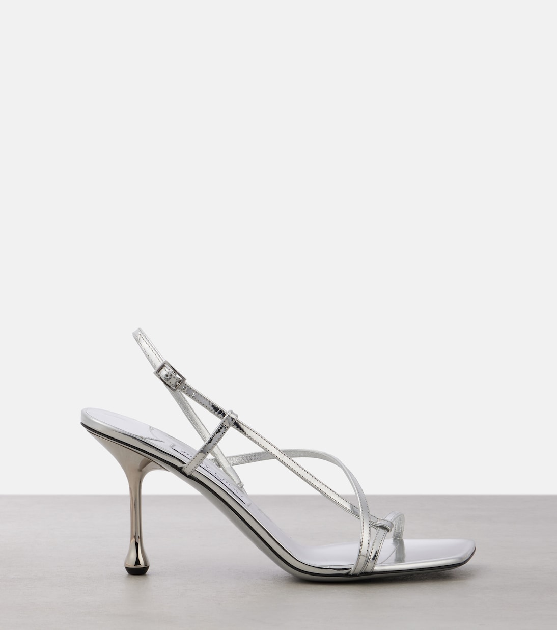 Этана 80 сандалии из металлизированной кожи Jimmy Choo, серебряный — фото 4