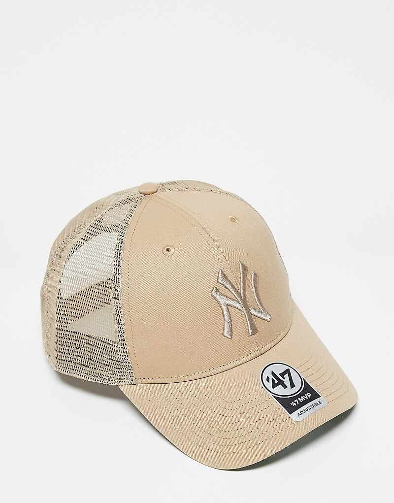

47 Brand – New York Yankees – Бежевая кепка с козырьком и сеткой сзади