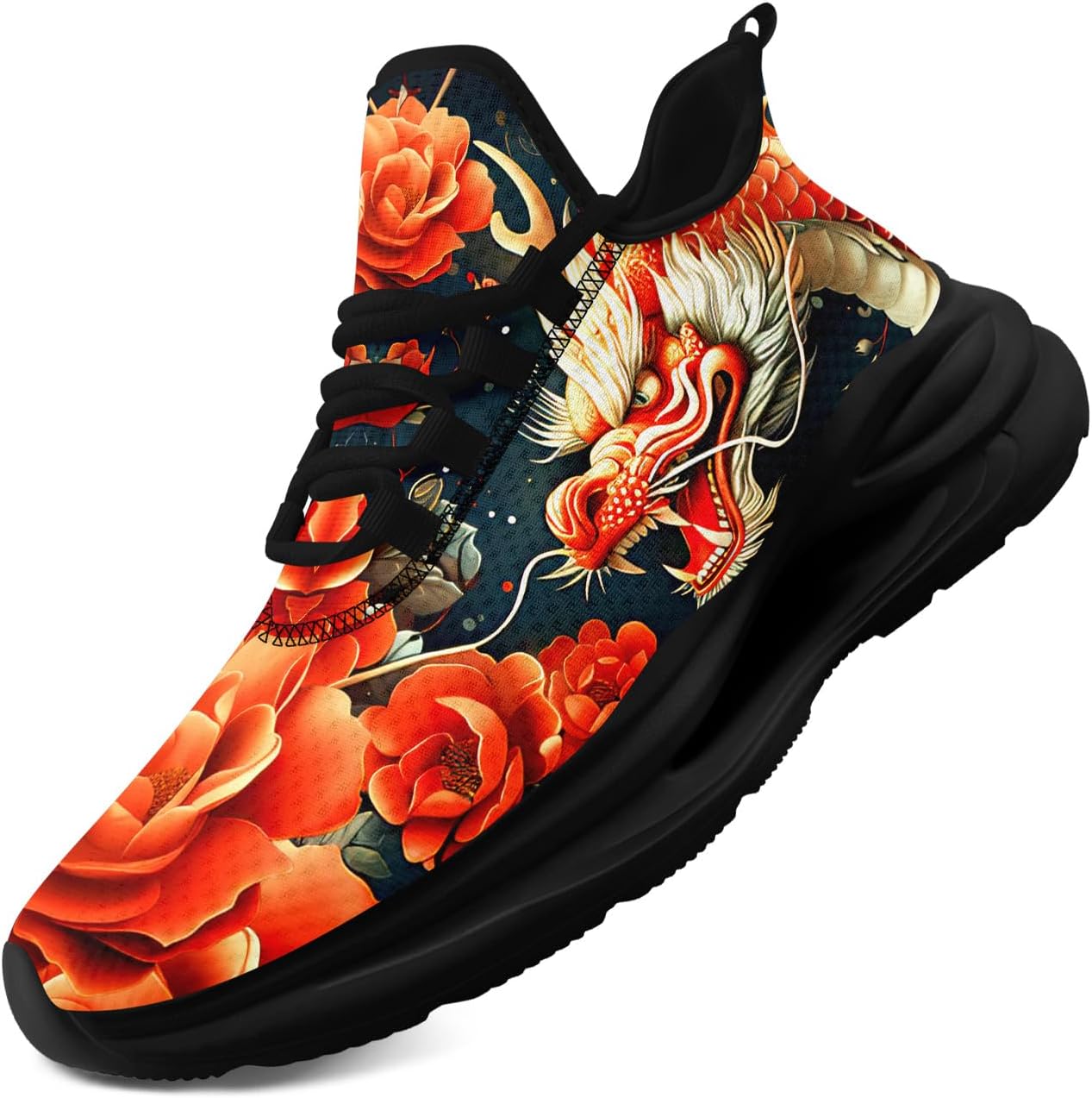 

Мужские кроссовки Dragon для бега, модные, комфортные, легкие, спортивные, дышащие, для тренировок и тенниса, сетчатые, для женщин Coolcustomize, оранжевый