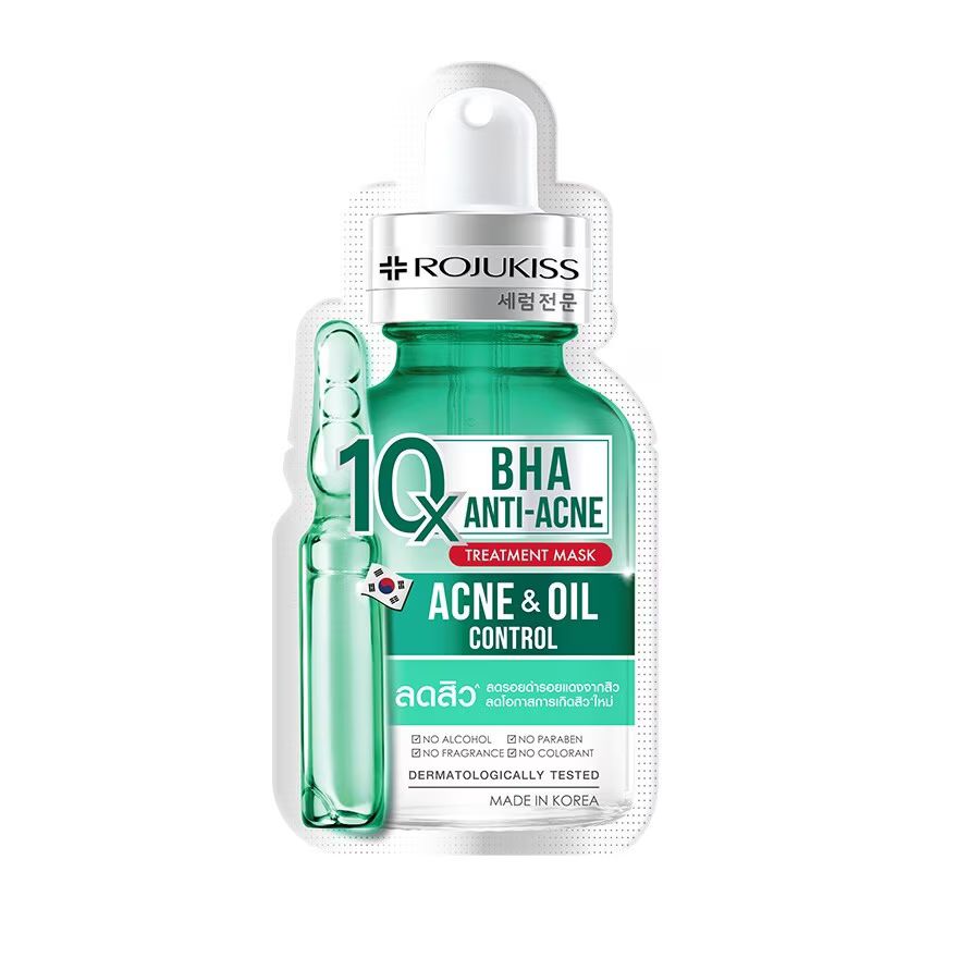 

Rojukiss BHA Anti-Acne 10X Лечебная маска, 1 шт, Green