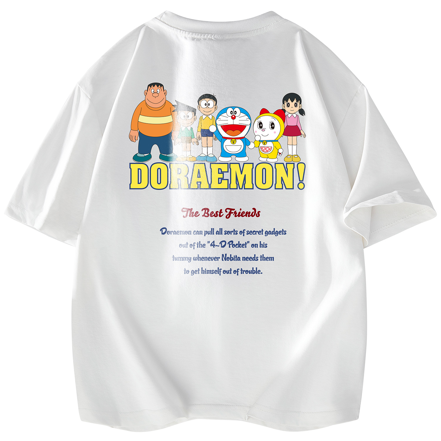 

Футболка унисекс Doraemon, розовая