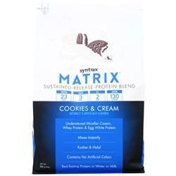 

Syntrax Matrix 5.0 - Белок с замедленным высвобождением Печенье и сливки 5 фунтов