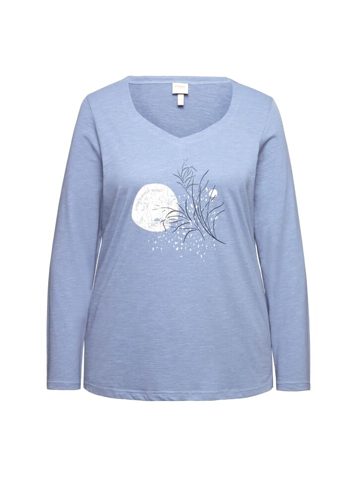 

Лонгслив Ulla Popken Longsleeve, цвет jeansblau