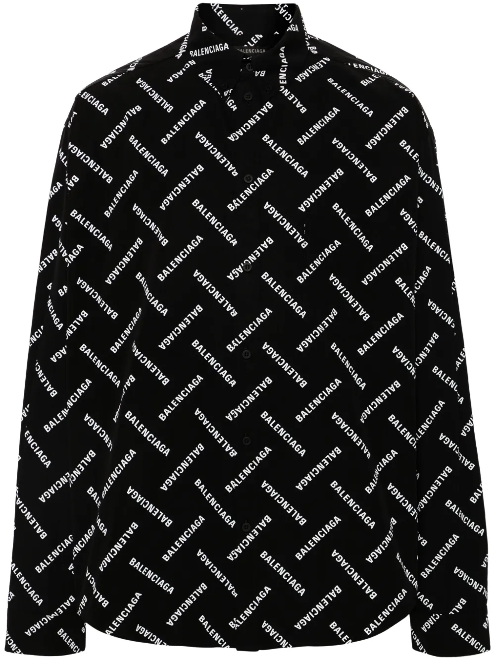 

Рубашка с логотипом BALENCIAGA, черный