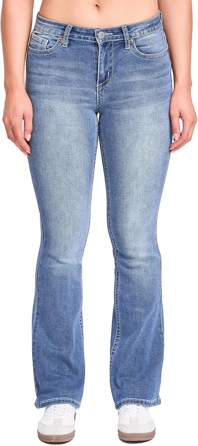 

YMI Women's Mid Rise Clean Hem Premium Stitch Bootcut