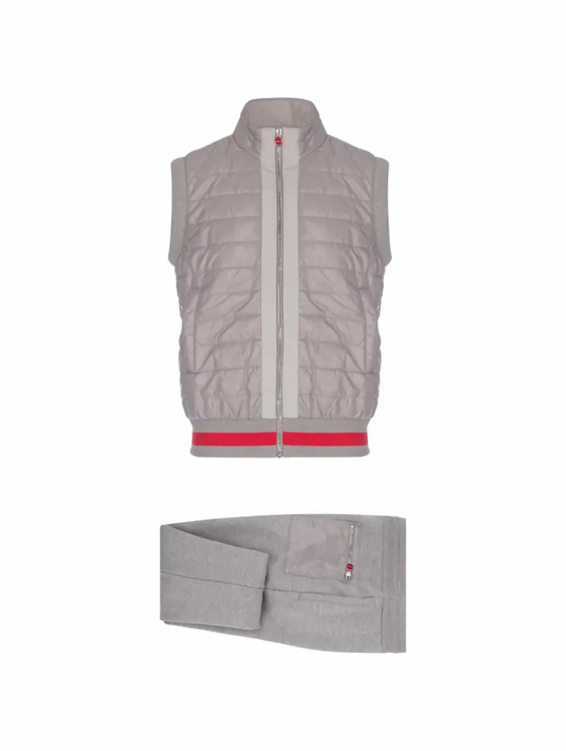 

Хлопковый спортивный костюм Kiton, серый