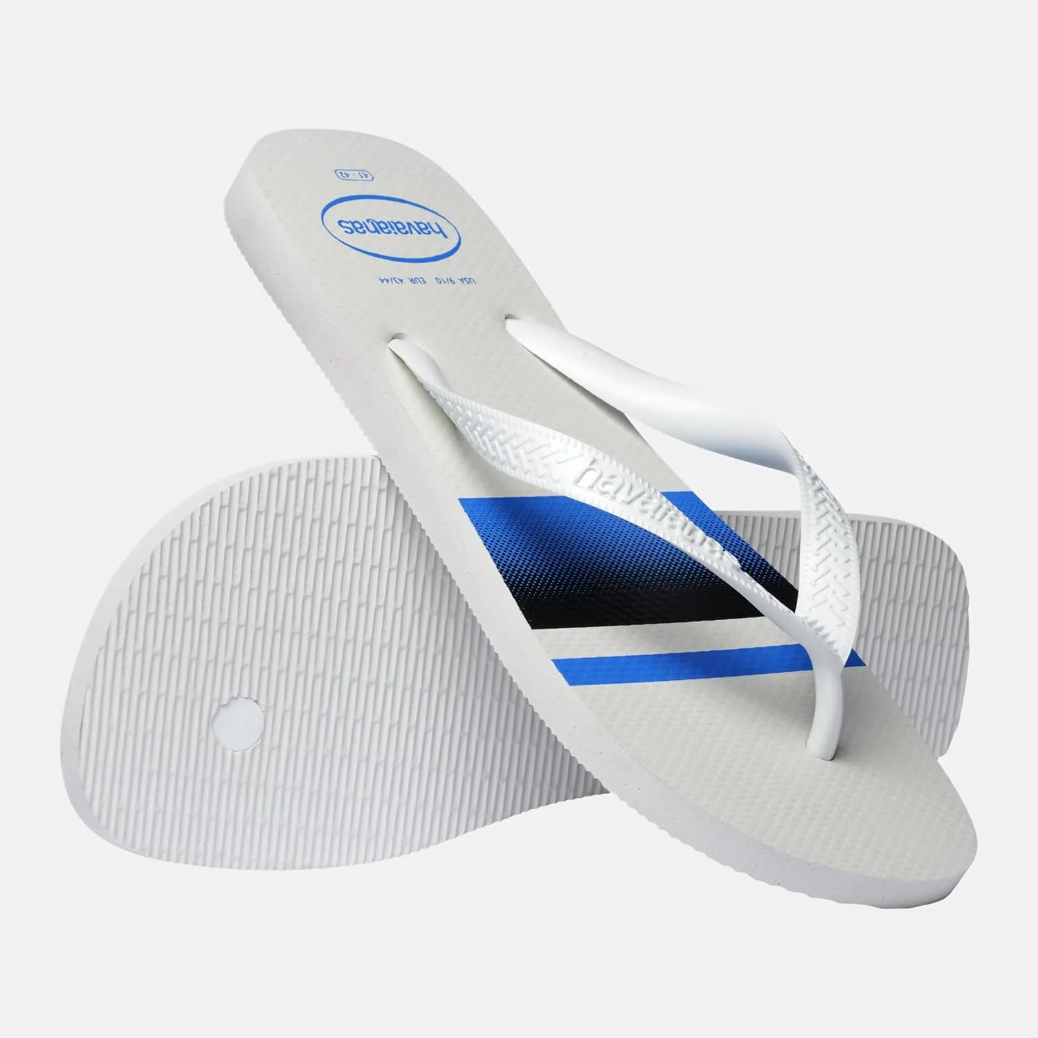 Мужские шлепанцы Havaianas Top Basic, белый/синий — фото 2
