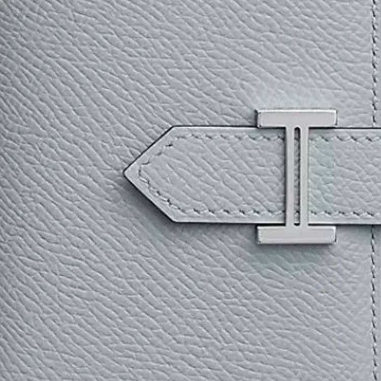 HERMES Кошелёк Bearn Epsom из телячьей кожи женский 8U ледниково-голубой — фото 3