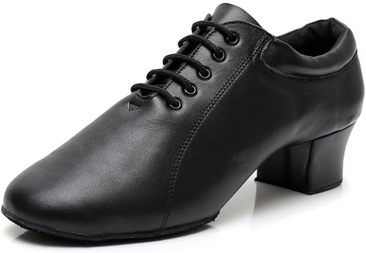 

Мужские профессиональные латинские танцевальные туфли AOQUNFS, черные, искусственная кожа, бальные и сальса туфли, модель 8006