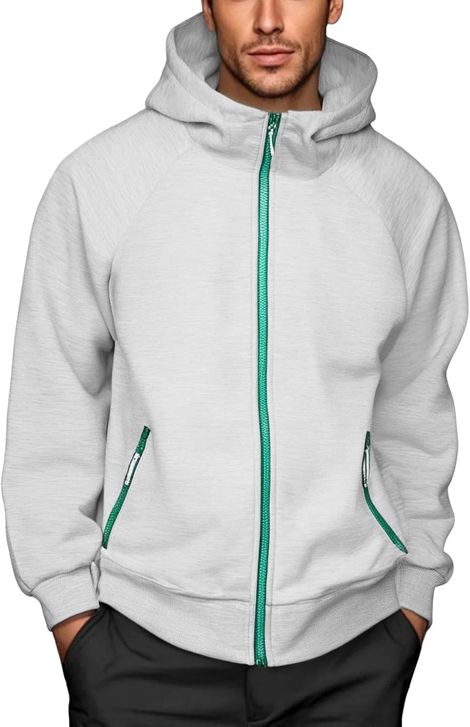 

Мужская легкая куртка-худи с молнией RTTUIOP