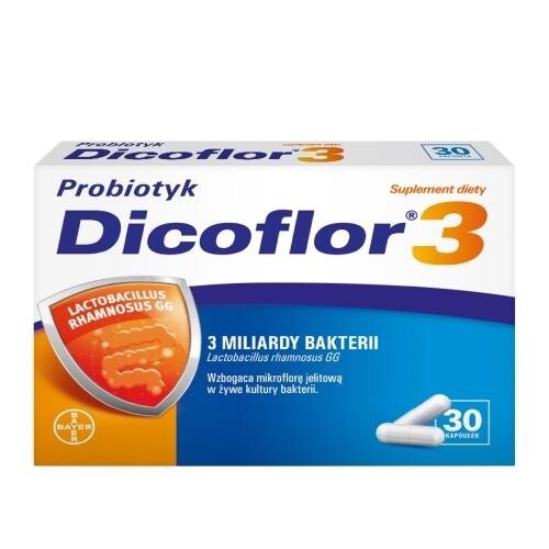 

БАД, Байер, Дикофлор ​​3, Пробиотик для детей, 30 капсул Bayer