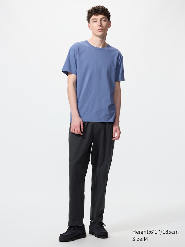 Хлопковая футболка AIRism с круглым вырезом Uniqlo, 07 grey — фото 2