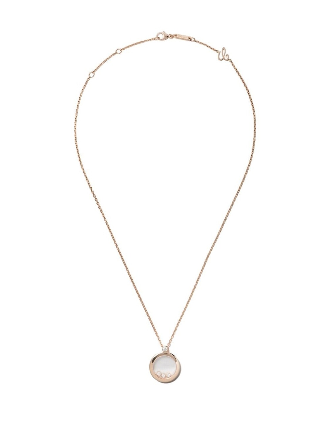 

Колье Happy Hearts из розового золота с бриллиантами Chopard, розовый