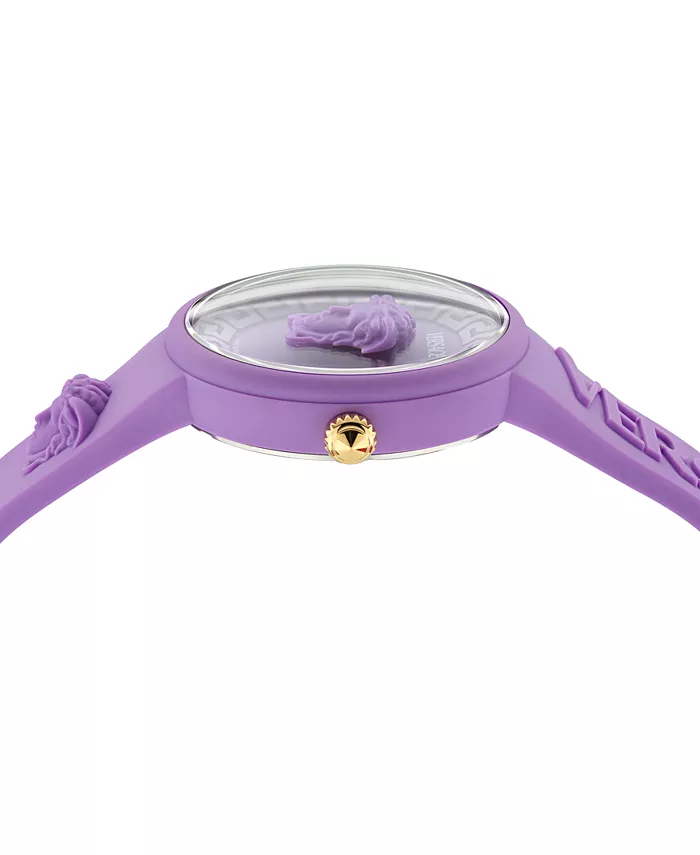 Женские часы Swiss Purple с силиконовым ремешком, 38 мм Versace — фото 2