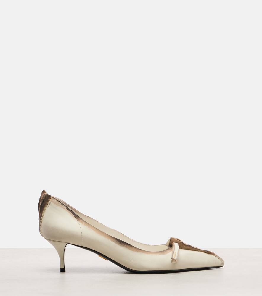 Кожаные лоферы Prada, Talco — фото 4