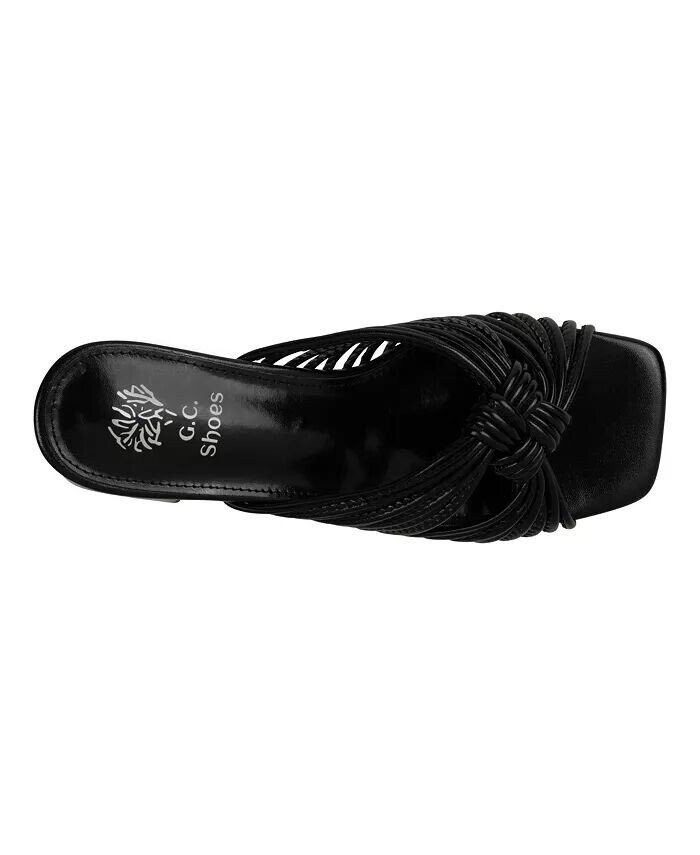 Женские босоножки Josie на каблуке с ремешками GC Shoes, черный — фото 4