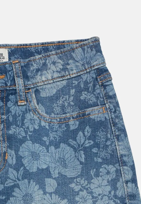 Свободные джинсовые шорты с цветочным принтом Abercrombie & Fitch, Floral Blues — фото 4