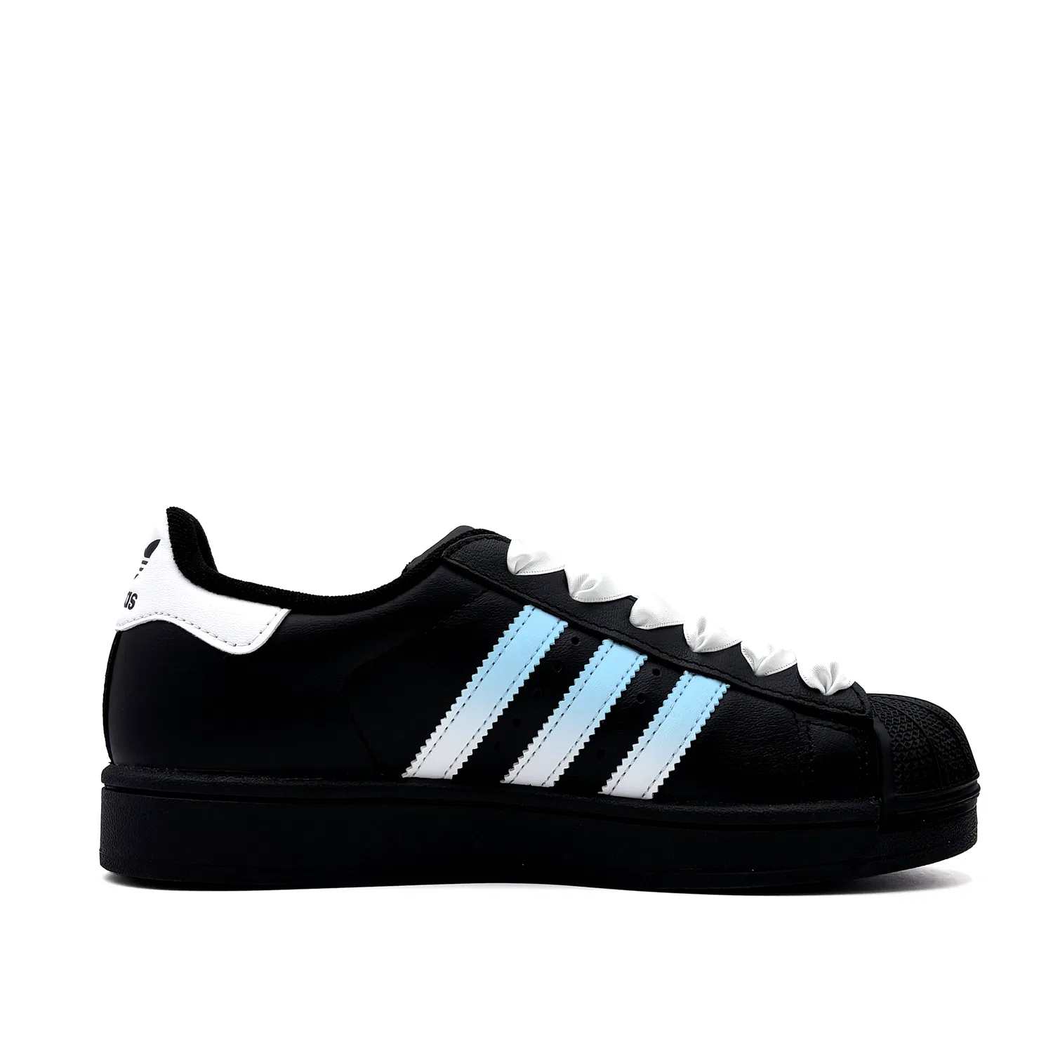 Кроссовки для скейтбординга Superstar 2 Light Blue Claw Leather Low top Kids' Skateboarding Shoes Blue Black Teenagers Adidas Originals — фото 3