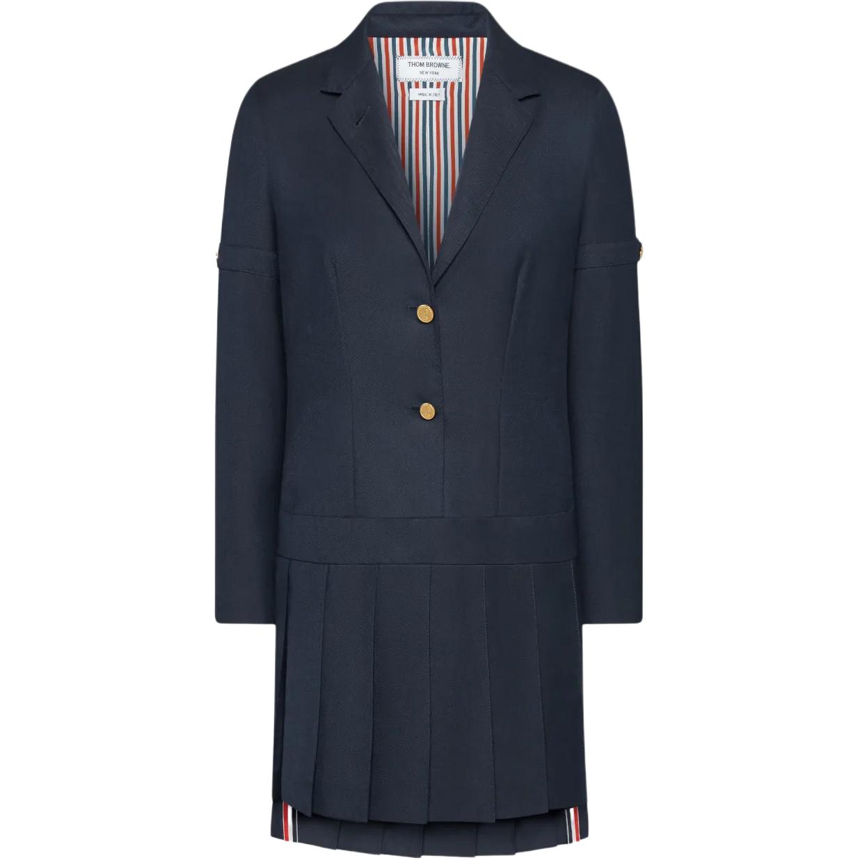 

Мини-платье Super 120's Sportcoat twill THOM BROWNE, marine синий