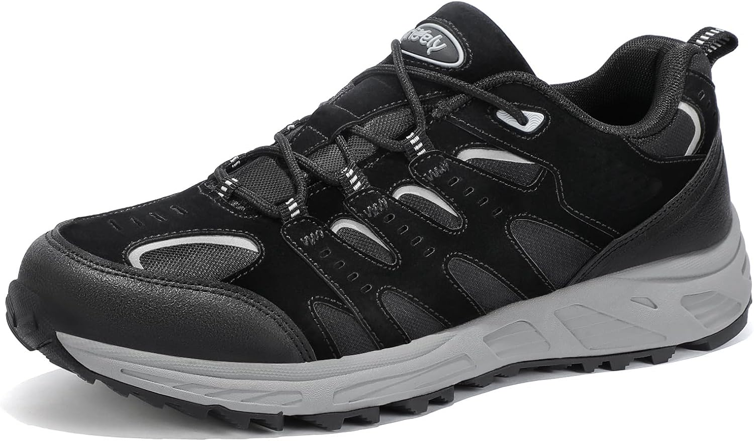 

Мужские кроссовки Kricely для трейл-раннинга, противоскользящие туристические кроссовки, теннисные кроссовки, модная спортивная обувь для тренировок, черный