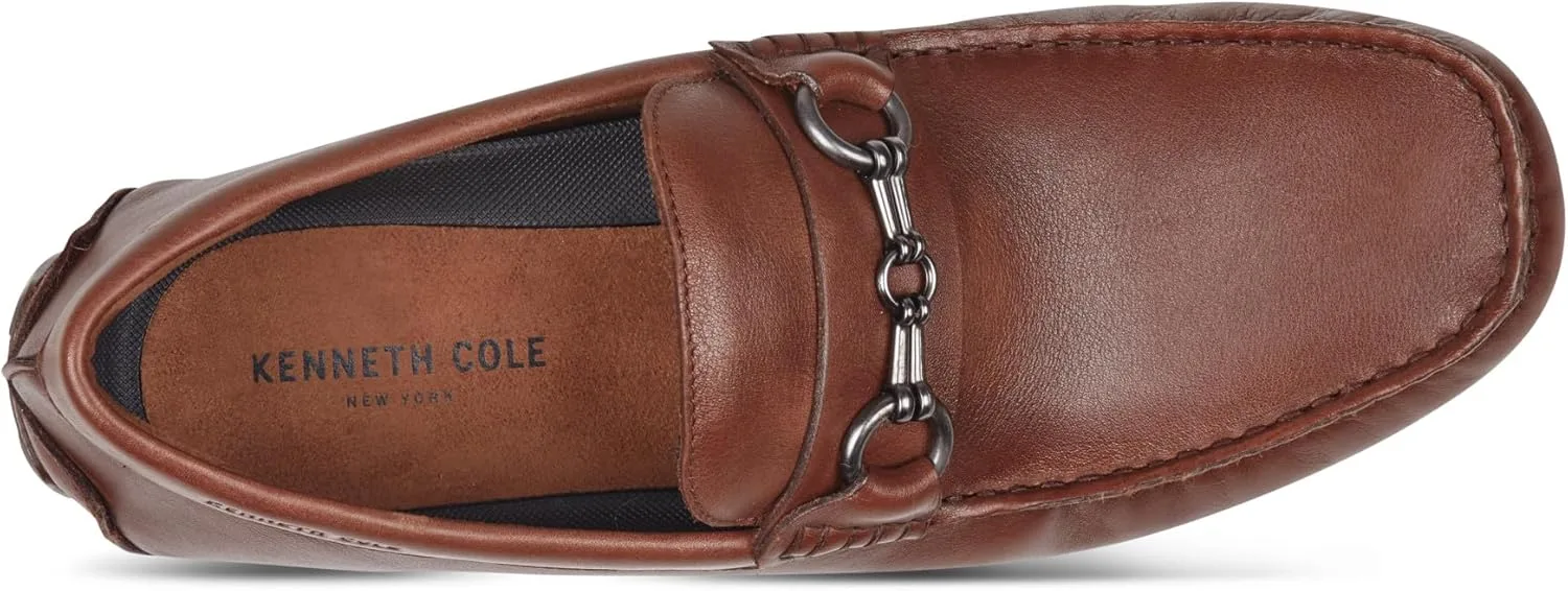 Мужские лоферы Kenneth Cole New York Theme Bit Detail Driver, коньячный — фото 4