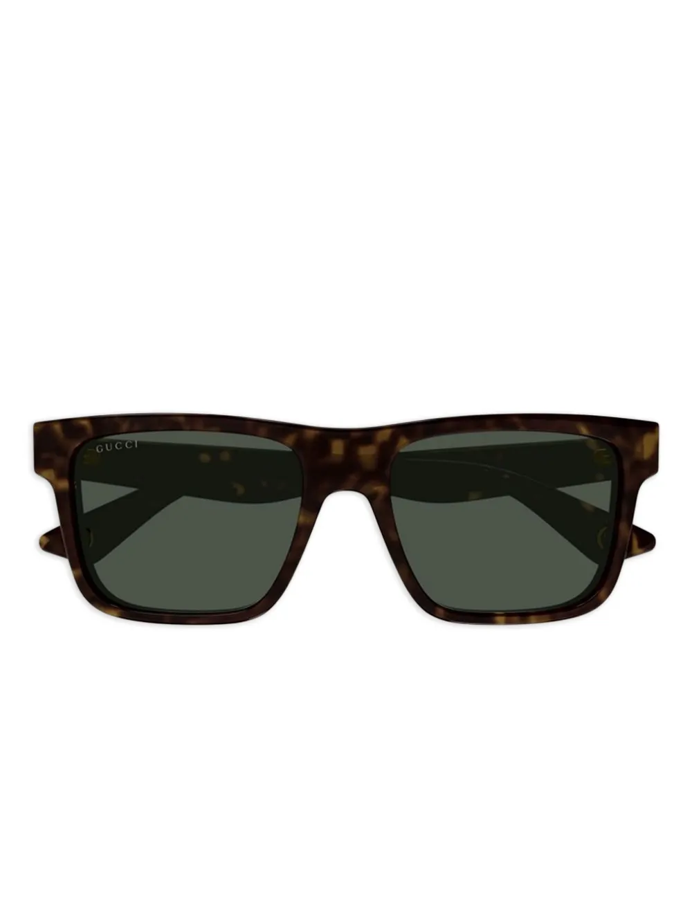 

Солнцезащитные очки в квадратной оправе из черепахового панциря Gucci Eyewear, коричневый
