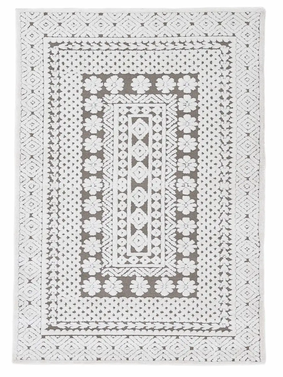 

Коверковер "Holly 1", прямоугольный Carpetfine 120х170 см, кремовый/светло-серый