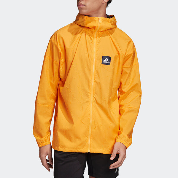 Куртка adidas Zipper Casual Sports Hooded Jacket Yellow, желтый — фото 3