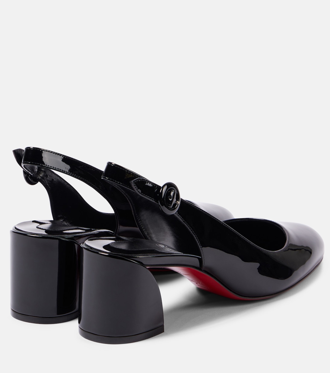 Туфли So Jane 55 на шпильке с ремешком из лаковой кожи Christian Louboutin, Black/Lin Black — фото 2