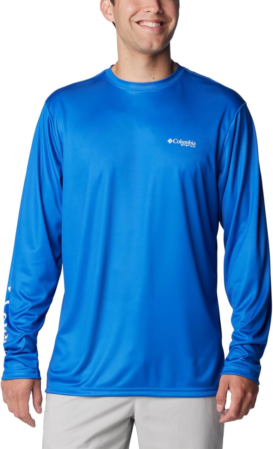 

Columbia мужская футболка с длинным рукавом Terminal Tackle PFG Fish Star, Vivid Blue/Coll Navy Marlin Gradient