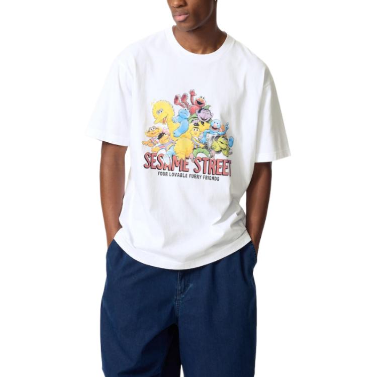 Футболка Unisex Sesame Street Collaboration UNIQLO, белый — фото 3