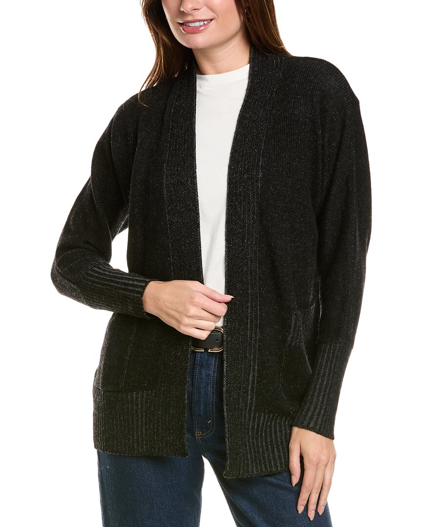 

Кардиган Forte Cashmere Plaited из шерсти и смеси кашемира, черный