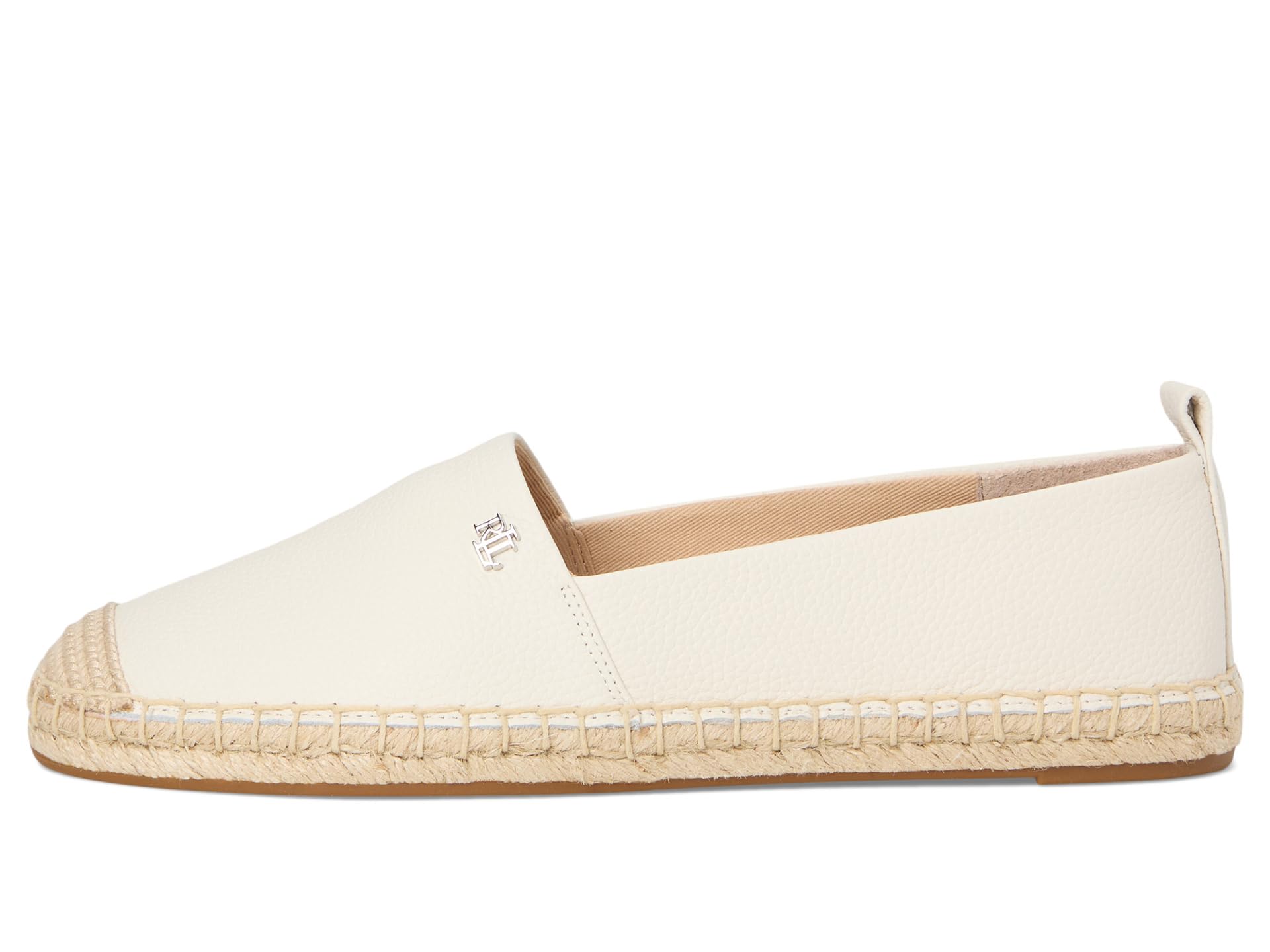 Балетки Lauren Ralph Lauren Cameryn Iv Tumbled Leather Espadrille, Soft White — фото 4