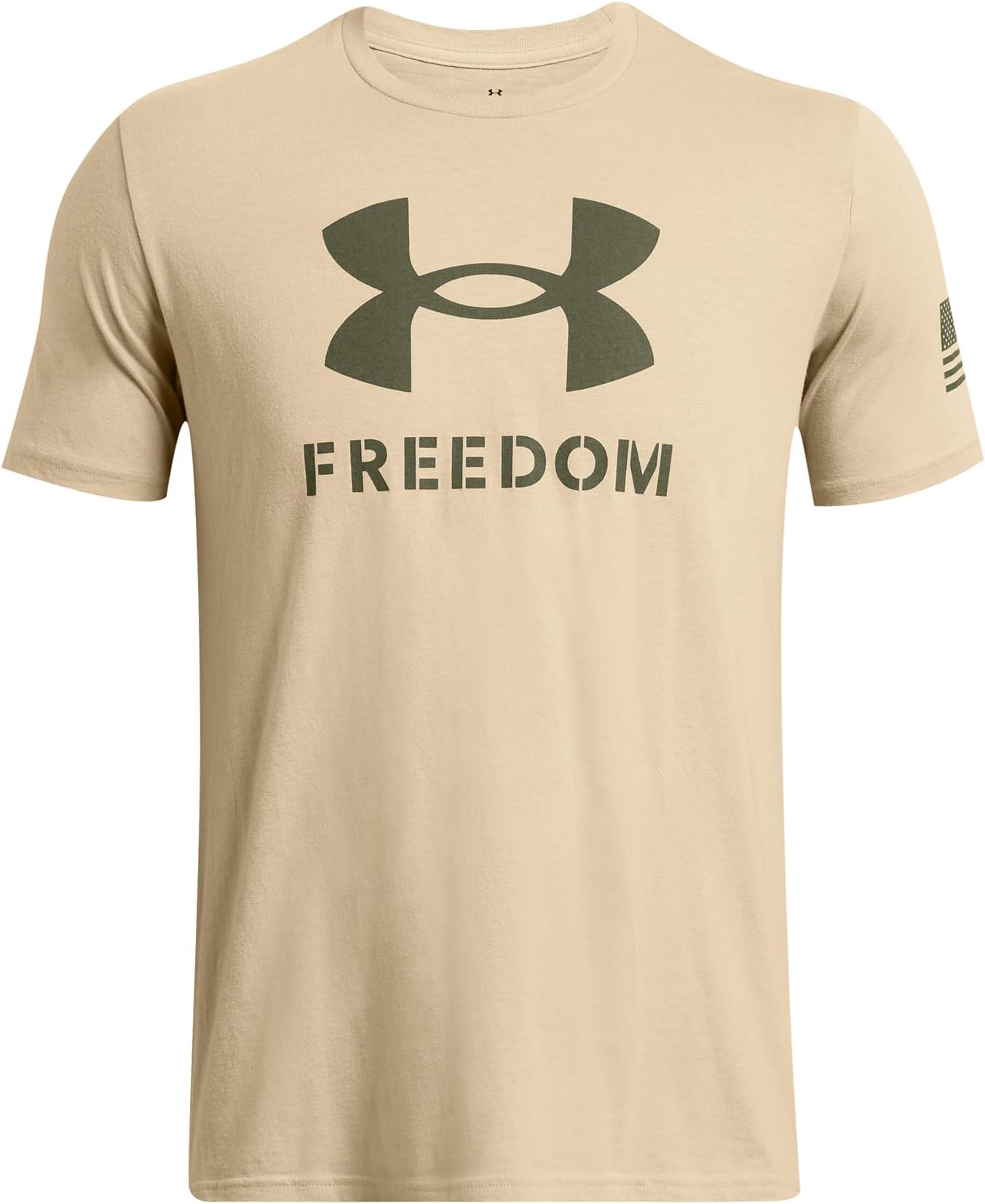 

Футболка Under Armour Freedom Logo T-Shirt, цвет Desert Sand/Marine OD Green