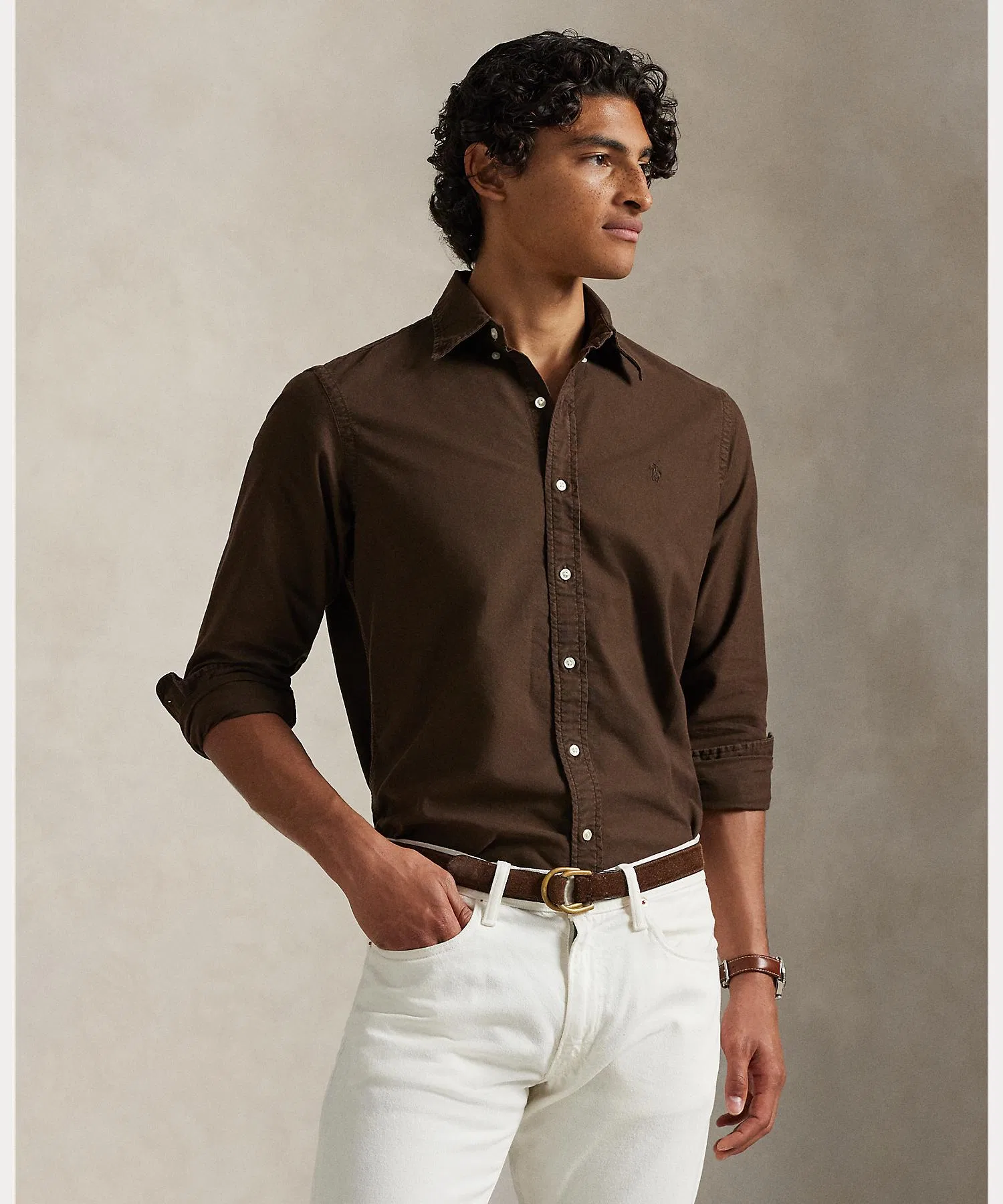 Мужская рубашка Polo Ralph Lauren Классическая Оксфорд