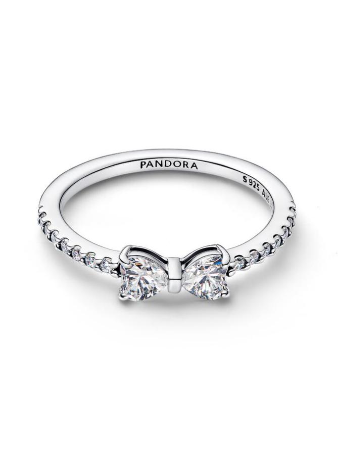 

Кольцо Pandora Sparkling Bow Ring, стерлинговое серебро